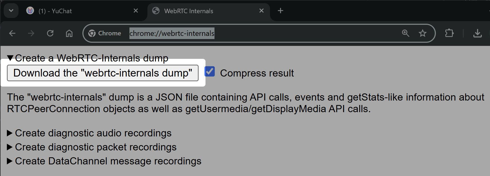 yuchat-webrtc-dump-download